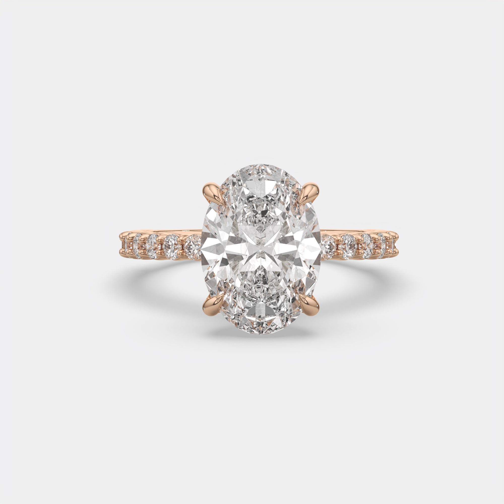 4.60 Ct E VS1 Oval Diamond Halo Engagement Ring