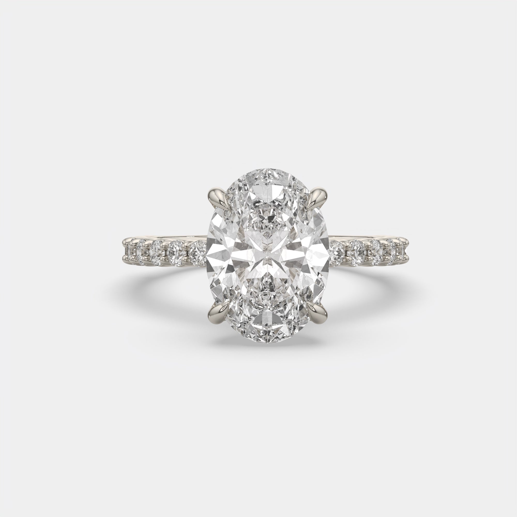 4.60 Ct E VS1 Oval Diamond Halo Engagement Ring