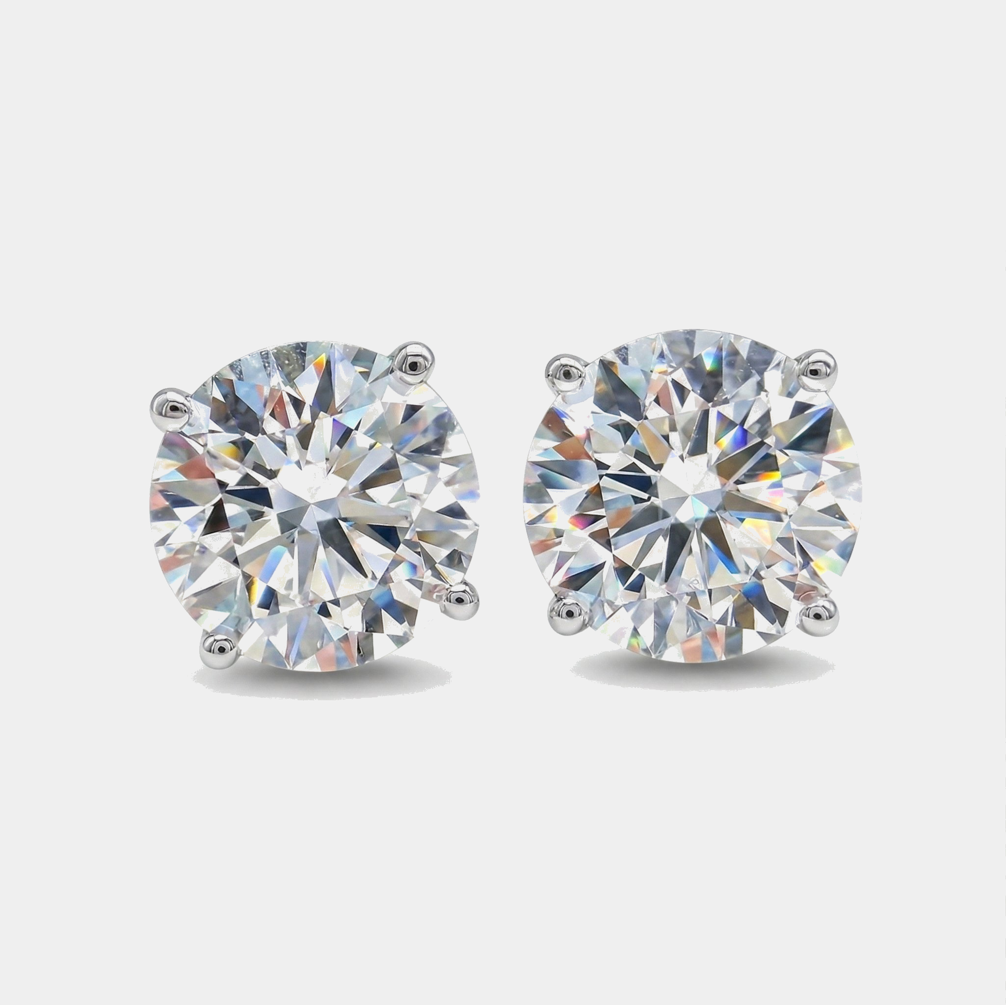 2.00 Carat Diamond Stud Earrings IGI Certified D VS1 Round Brilliant – Martini or Basket Setting