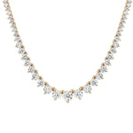Load image into Gallery viewer, 5.75 Ct Lab Grown D VS Diamond Set Women Tennis Necklace In 14k Gold 17''
