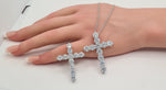 Load image into Gallery viewer, 11.00 Ct E VS1 Round Lab Grown Huge Diamond Cross Pendant IGI 14k White Gold