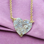 Load image into Gallery viewer, 3.00 Ct D VS1 Lab Grown Heart Shaped Diamond Pendant 14k Gold IGI Certified