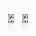 Load image into Gallery viewer, 1 Ct Radiant Diamond Lab Grown Diamond Stud Earrings 14k Yellow Gold Push Back