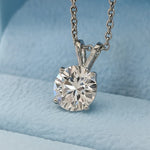 Load image into Gallery viewer, IGI Certified 4.00 Ct Round G/VS1 Lab Grown Diamond Necklace 14K White Gold