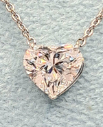 Load image into Gallery viewer, 1.00 Ct D VS1 Lab Grown Heart Shaped Diamond Pendant 14k Gold IGI Certified