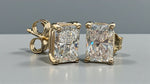 Load image into Gallery viewer, 2.00 Ct E VS1 Radiant Lab Grown Diamond Stud Earrings 14k Gold Push Back IGI GIA