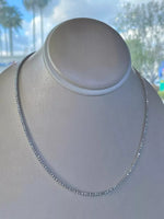 Load image into Gallery viewer, 9.00 Ct Lab Grown D VS Diamond Set Women Tennis Necklace In 14k White Gold 20''