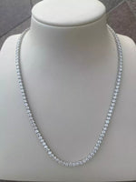 Load image into Gallery viewer, 18.63 Ct 14K White Gold Natural Eternity Diamond Tennis Necklace, 16” NEW! G SI