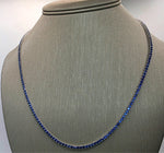 Load image into Gallery viewer, 15.00 Ct 14k White Gold Lab Grown Eternity Sapphire Tennis Necklace, 20” NEW!
