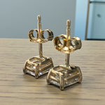 Load image into Gallery viewer, 2.00 Ct E VS1 Radiant Lab Grown Diamond Stud Earrings 14k Gold Push Back IGI GIA