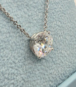 Load image into Gallery viewer, 2.00 Ct E VS1 Round Lab Grown Diamond Pendant 14k White Gold IGI Certified 20 "