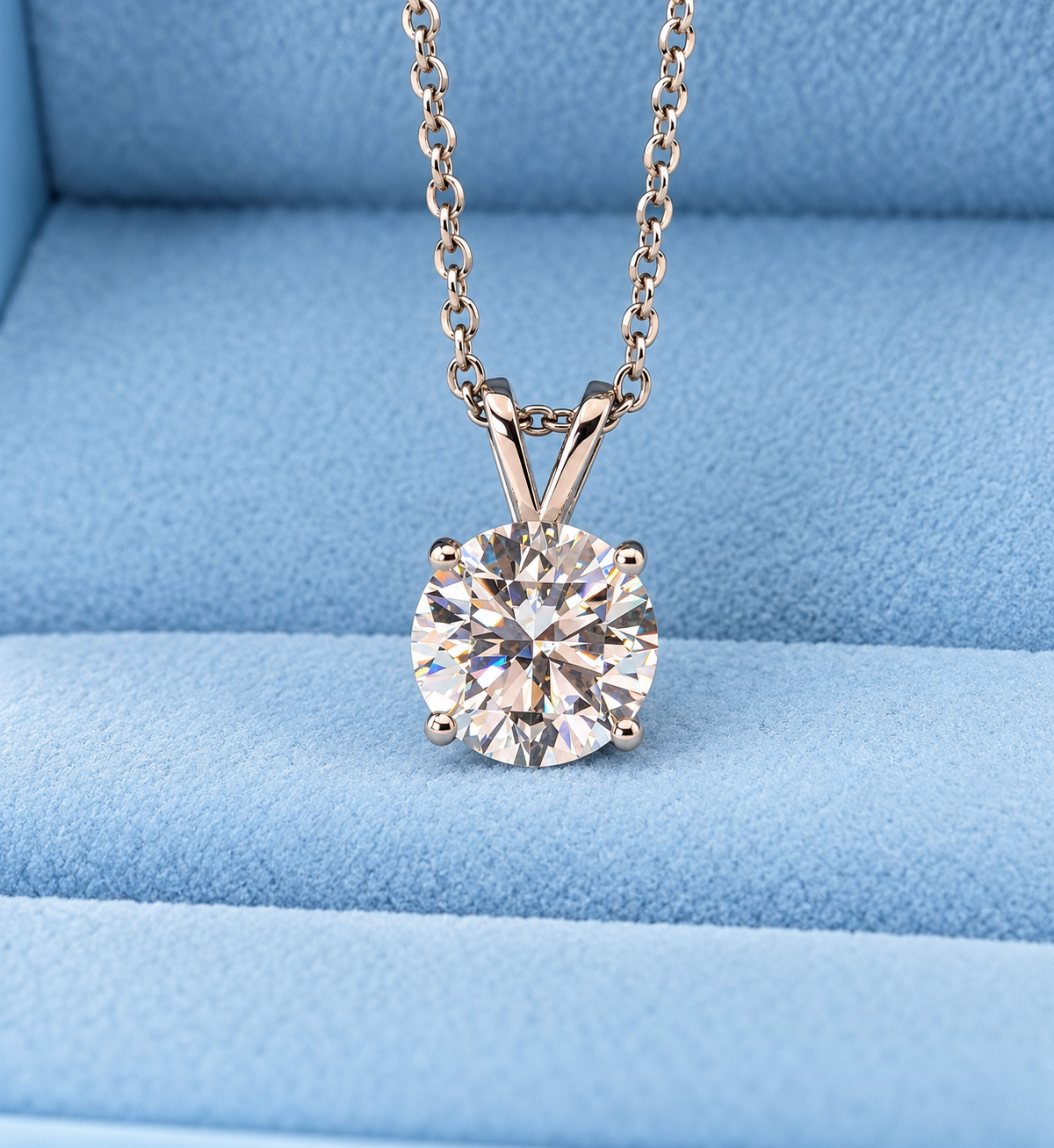 2.00 Ct D VS1 Round Brilliant Lab-Grown Diamond Solitaire Pendant