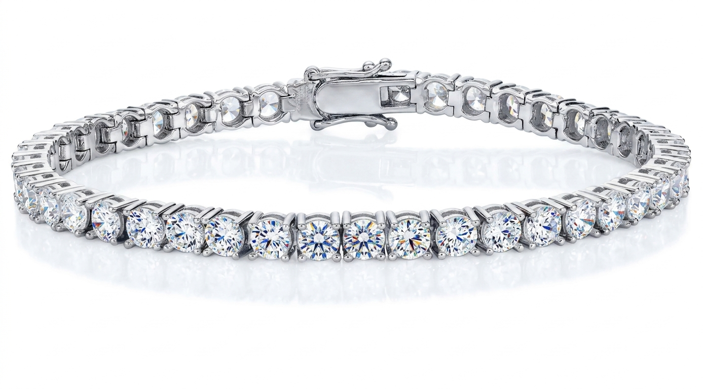 5.00 Ct D-E VS Lab Grown Diamond Tennis Bracelet | 14K Gold