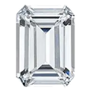 Emerald cut lab-grown diamond