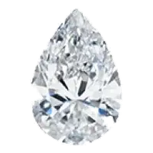Pear shape lab-grown diamond