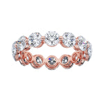 Load image into Gallery viewer, Shared Prong with Airline Setting Round Brilliant Eternity Band