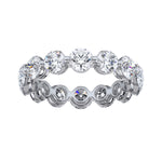 Load image into Gallery viewer, Shared Prong with Airline Setting Round Brilliant Eternity Band