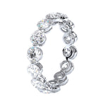 Load image into Gallery viewer, Shared Prong with Airline Setting Round Brilliant Eternity Band