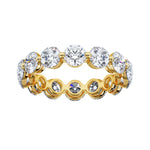 Load image into Gallery viewer, Shared Prong with Airline Setting Round Brilliant Eternity Band
