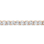 Load image into Gallery viewer, Straight Four Prong Diamond Tennis Bracelet in Rose Gold - Lab Grown