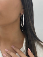 Load image into Gallery viewer, 9.04 Carat 2" Lab Grown Oval Shape Round Diamond Earrings