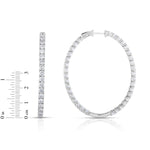 Load image into Gallery viewer, 9.65 Carat 1.8" Diamond Oval Hoop Earrings