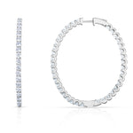 Load image into Gallery viewer, 9.04 Carat 2" Lab Grown Oval Shape Round Diamond Earrings