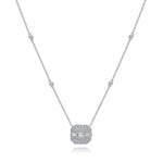 Load image into Gallery viewer, Diamond Octagon Pendant Necklace