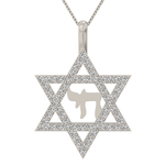 Load image into Gallery viewer, Life Star of David Diamond Pendant