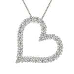 Load image into Gallery viewer, Swinging Heart Diamond Pendant