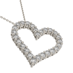 Load image into Gallery viewer, Swinging Heart Diamond Pendant