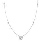 Load image into Gallery viewer, 1.10 Carat Round Diamond Halo Necklace