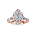 Load image into Gallery viewer, 1.75 Carat Pear Shape Halo Diamond Engagement Ring GIA H/SI1