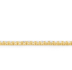 Load image into Gallery viewer, Tapered Four Prong Diamond Tennis Bracelet in Yellow Gold