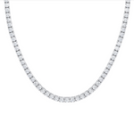Load image into Gallery viewer, Round Lab Grown Diamond Tennis Necklace in White Gold