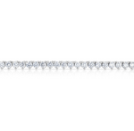 Load image into Gallery viewer, Round Diamond Three Prong Tennis Necklace in White Gold