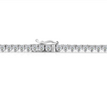 Load image into Gallery viewer, Round Diamond Three Prong Tennis Necklace in White Gold