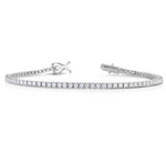 Load image into Gallery viewer, Straight Four Prong Diamond Tennis Bracelet in White Gold