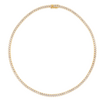 Load image into Gallery viewer, Round Diamond Three Prong Choker Necklace in Yellow Gold