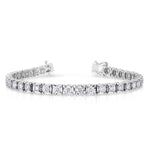 Load image into Gallery viewer, Illusion Set Diamond Tennis Bracelet in White Gold