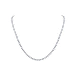 Load image into Gallery viewer, Round Lab Grown Diamond Tennis Necklace in White Gold