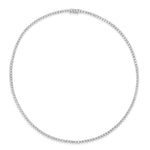 Load image into Gallery viewer, Round Diamond Three Prong Choker Necklace in White Gold