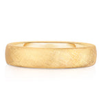 Load image into Gallery viewer, 18K Yellow Gold Wedding Band 5mm with Mixed Brush Finish