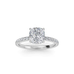 Load image into Gallery viewer, 1.86 Carat Cushion Diamond Engagement Ring with Hidden Halo