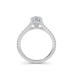 Load image into Gallery viewer, 1.30 Carat Round Diamond Engagement Ring with Micropavé Band and Cathedral