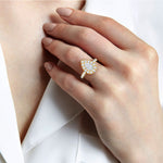 Load image into Gallery viewer, 1.75 Carat Pear Shape Halo Diamond Engagement Ring GIA H/SI1