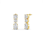 Load image into Gallery viewer, 7 Carat Teardrop Lab Grown Diamond Drop Earrings