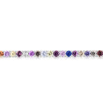 Load image into Gallery viewer, Rainbow 20.10 Carat Round Multi-Color Sapphire Tennis Bracelet