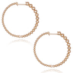 Load image into Gallery viewer, Gold Beaded Hoops