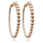 Load image into Gallery viewer, Gold Beaded Hoops